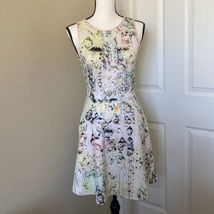 TED BAKER LONDON Fit and Flare Scuba Skater SAPIRA Dress Ted size 1 EUC